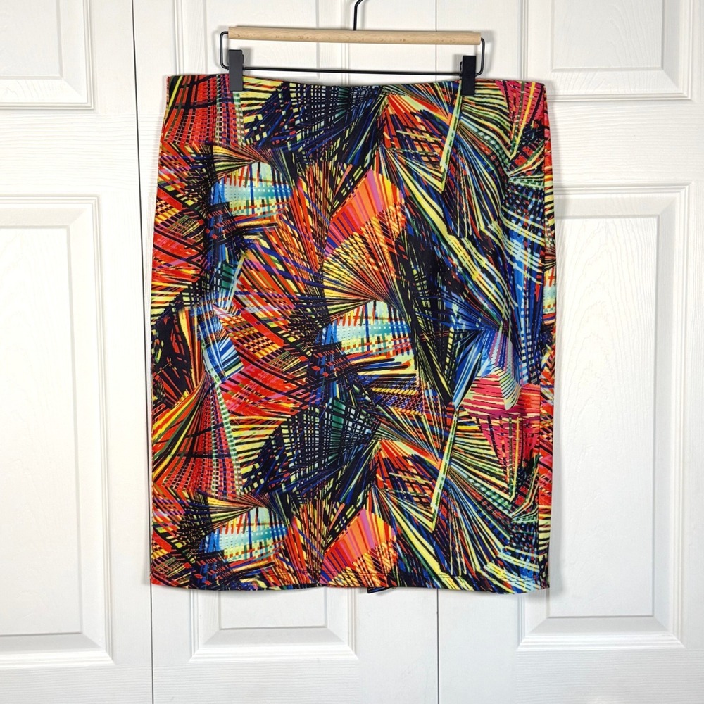 NYCC New York Clothing Co Abstract Geometric Pencil Skirt XL